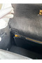 Hermes Kelly Sellier 25 Handmade Bag In Black Ostrich Leather Replica