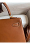 Hermes Kelly Sellier 25 Handmade Bag In Gold Barenia Calfskin Replica
