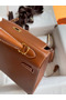 Hermes Kelly Sellier 25 Handmade Bag In Gold Barenia Calfskin Replica