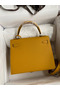 Hermes Kelly Sellier 25 Handmade Bag In Jaune Ambre Epsom Calfskin Replica