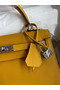 Hermes Kelly Sellier 25 Handmade Bag In Jaune Ambre Epsom Calfskin Replica