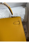 Hermes Kelly Sellier 25 Handmade Bag In Jaune Ambre Epsom Calfskin Replica