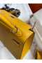 Hermes Kelly Sellier 25 Handmade Bag In Jaune Ambre Epsom Calfskin Replica