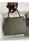 Hermes Kelly Sellier 25 Handmade Bag In Vert De Gris Epsom Calfskin Replica