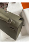 Hermes Kelly Sellier 25 Handmade Bag In Vert De Gris Epsom Calfskin Replica