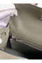 Hermes Kelly Sellier 25 Handmade Bag In Vert De Gris Epsom Calfskin Replica