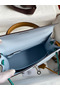 Hermes Kelly Sellier 25 Tricolor Bag in Blue/Green/SesameEpsom Calfskin Replica