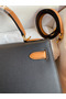 Hermes Kelly Sellier 28 Bicolor Bag in Black and Gold Epsom Calfskin Replica