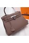 Hermes Kelly Shoulder Bag Original TOGO Leather KY3255 gray Replica