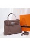 Hermes Kelly Shoulder Bag Original TOGO Leather KY3255 gray Replica