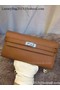 Hermes Kelly Wallet Epsom Leather H009 Brown Replica