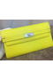 Hermes Kelly Wallet Epsom Leather H009 Yellow Replica
