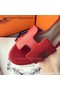 Hermes Leather 70mm Sandal H0741 Red Replica