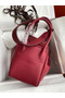 Hermes Lindy 26 Handmade Bag In Ruby Clemence Leather Replica