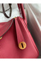 Hermes Lindy 26 Handmade Bag In Ruby Clemence Leather Replica