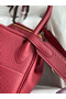 Hermes Lindy 26 Handmade Bag In Ruby Clemence Leather Replica