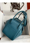 Hermes Lindy 26 Handmade Bag In Vert Bosphore Clemence Leather Replica