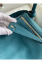 Hermes Lindy 26 Handmade Bag In Vert Bosphore Clemence Leather Replica