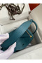 Hermes Lindy 26 Handmade Bag In Vert Bosphore Clemence Leather Replica