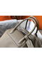 Hermes Lindy 26cm Bag In Gris Tourterelle Clemence Leather PHW Replica