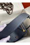 Hermes Lindy 30 Handmade Bag In Blue Nuit Clemence Leather Replica