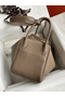 Hermes Lindy 30 Handmade Bag In Taupe Clemence Leather Replica
