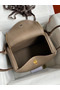 Hermes Lindy 30 Handmade Bag In Taupe Clemence Leather Replica