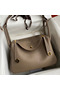Hermes Lindy 30 Handmade Bag In Taupe Clemence Leather Replica