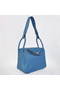 Hermes Lindy 30CM Havanne Handbags 1057 Blue Leather Silver Hardware Handbags Replica