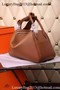 Hermes Lindy 30CM Leather Shoulder Bag H0881 Wheat Replica