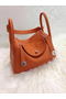 Hermes Lindy 30CM Original Leather Shoulder Bag HLD30 Orange Replica