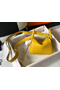 Hermes Lindy Mini Bag In Yellow Clemence Leather GHW Replica