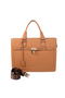 Hermes Mens Kelly Briefcase Calf Leather H07461 Wheat Replica