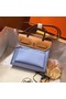 Hermes mini Herbag Original Canvas Leather & Calfskin 45987 blue&brown Replica
