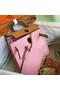 Hermes mini Herbag Original Canvas Leather & Calfskin 45987 pink&brown Replica