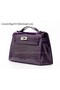 Hermes MINI Kelly 22cm Clutch Croco Leather KL22 Purple Replica