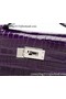 Hermes MINI Kelly 22cm Clutch Croco Leather KL22 Purple Replica