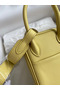 Hermes Mini Lindy Handmade Bag In Jaune Poussin Swift Leather Replica