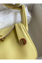 Hermes Mini Lindy Handmade Bag In Jaune Poussin Swift Leather Replica