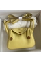 Hermes Mini Lindy Handmade Bag In Jaune Poussin Swift Leather Replica