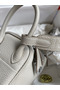 Hermes Mini Lindy Handmade Bag In Pearl Grey Clemence Leather Replica