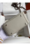 Hermes Mini Lindy Handmade Bag In Pearl Grey Clemence Leather Replica