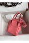 Hermes Mini Lindy Handmade Bag In Rose Lipstick Swift Leather Replica