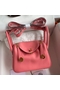 Hermes Mini Lindy Handmade Bag In Rose Lipstick Swift Leather Replica