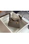 Hermes mini Lindy Original Togo Leather Bag OLD19 dark grey Replica