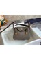 Hermes mini Lindy Original Togo Leather Bag OLD19 dark grey Replica