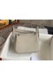 Hermes mini Lindy Original Togo Leather Bag OLD19 light grey Replica