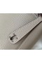 Hermes mini Lindy Original Togo Leather Bag OLD19 light grey Replica