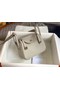 Hermes mini Lindy Original Togo Leather Bag OLD19 light grey Replica
