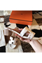 Hermes Oasis Sandals In Himalaya Matte Niloticus Crocodile Replica